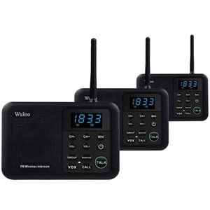 Wuloo Intercoms Wireless for Home 1 Mile Range 22 Channel 100 Digital Code Displ